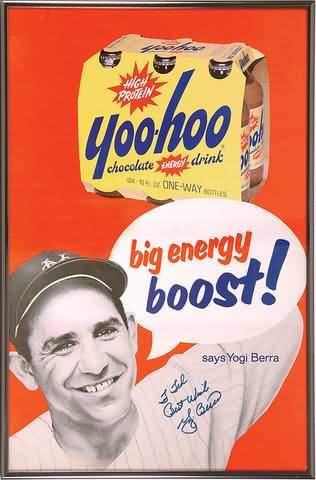 Yoo-Hoo Adv Poster Yogi Berra